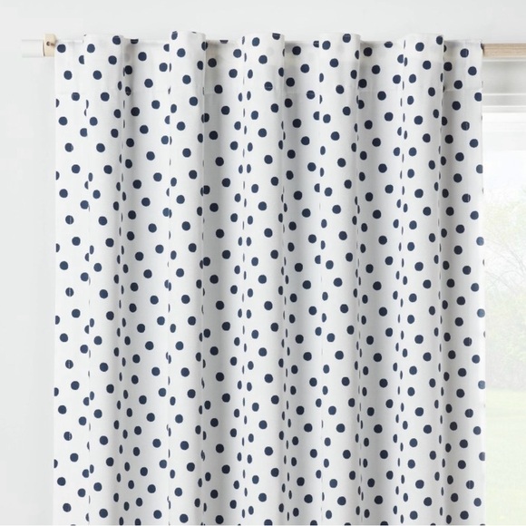 84” Blackout Navy Dot Curtain Panels Pillowfort (set of 4!) - Picture 2 of 6